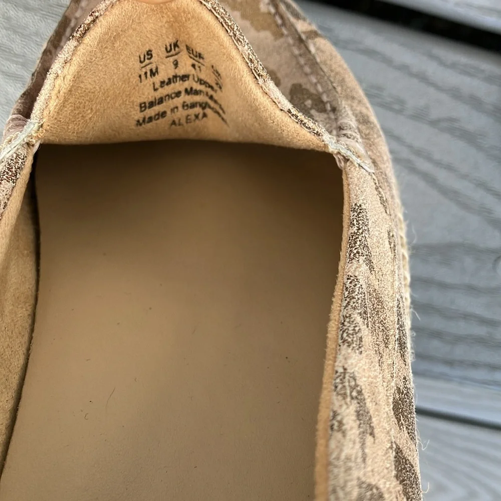 Naturalizer Women Leather Alexa Espadrille Flat - Like New